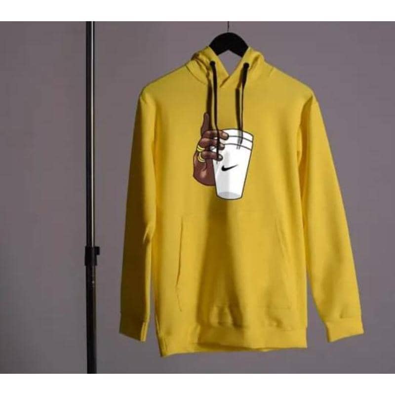  1 Pc Men's Cotton Fleece Printed Hoodie 